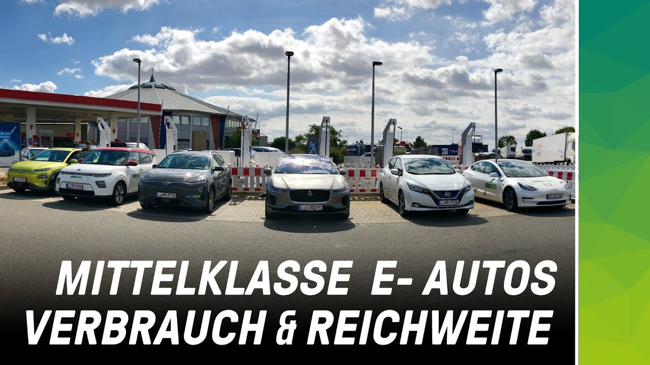 E-Auto Mittelklasse Test bei 120 & 150 km/h - Vergleich Model 3, eSoul, Kona, i3s, Leaf vs. VW ID3