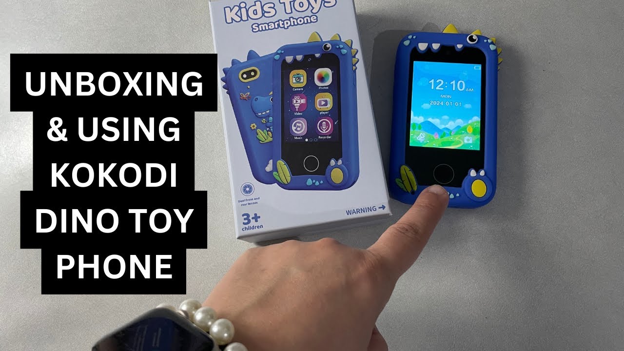 Unboxing & Playing with KOKODI Kids Smart Phone 📱 | Touchscreen Dinosaur Toy Phone