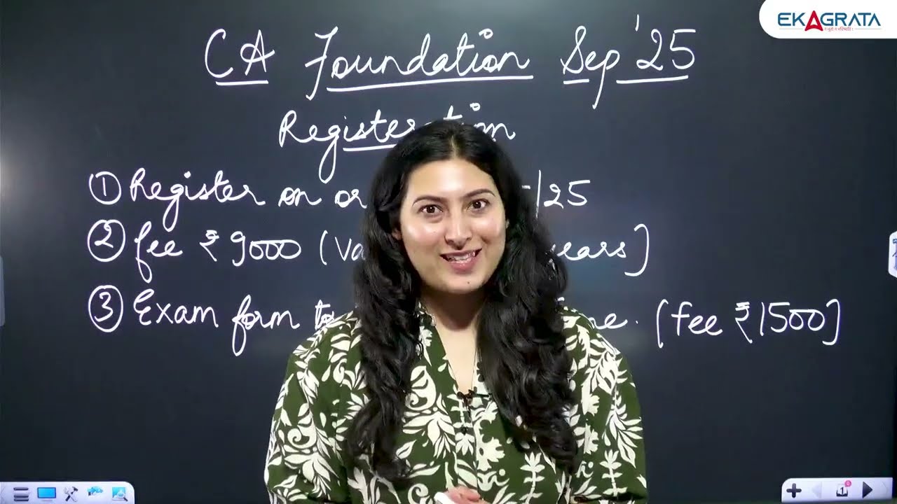 CA Foundation Registration Process 2025 | CA Foundation September 2025 Attempt