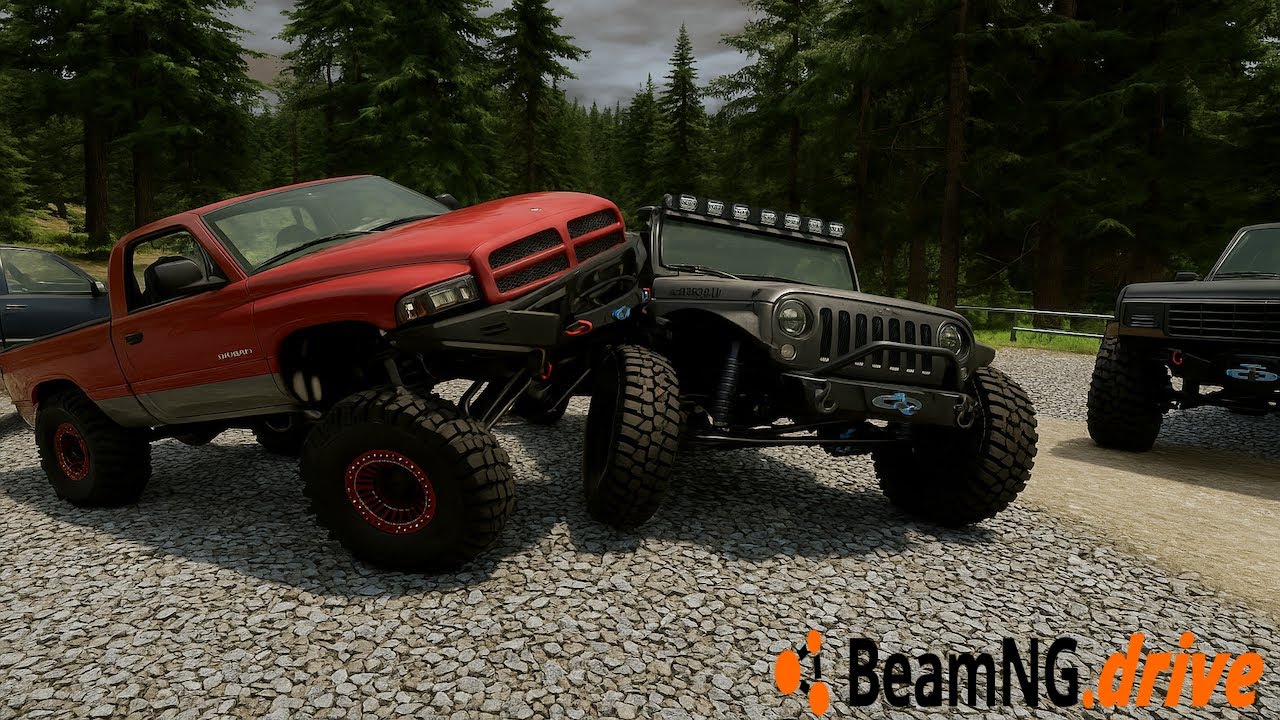 I BUILT THE BADDEST DODGE ROCK CRAWLER EVER! - BeamNG.drive MP