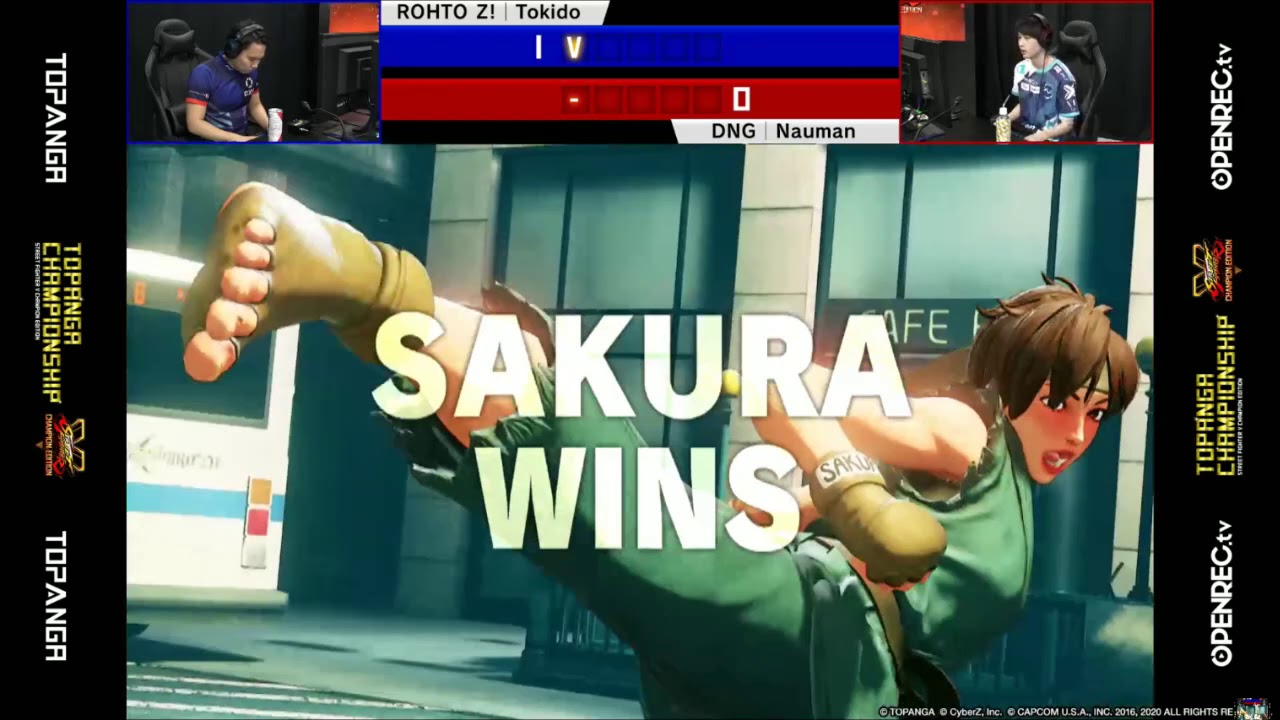 Topanga Championship - Tokido (Akuma) vs Nauman (Sakura) - Street Fighter 5 Champion Edition