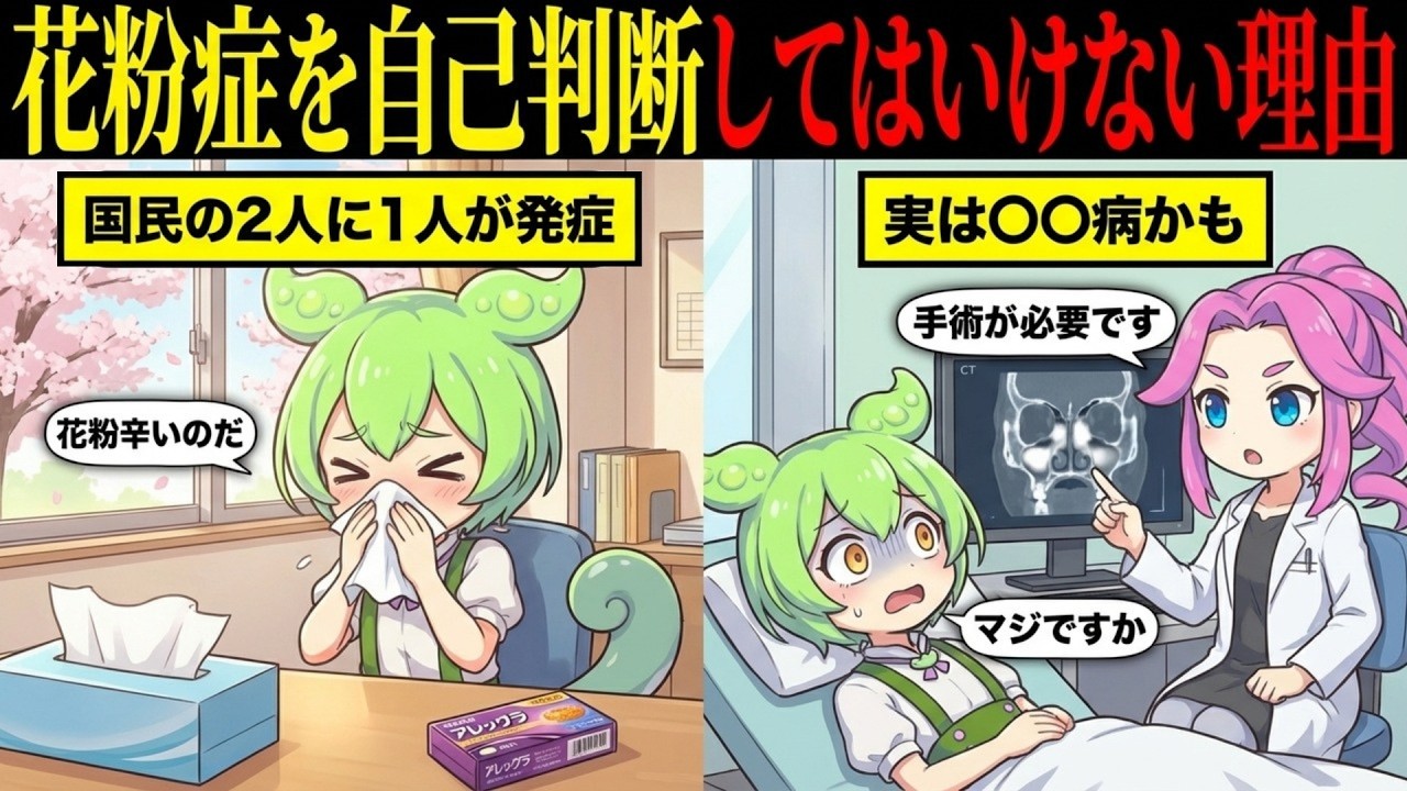 花粉症を自己判断してはいけない理由とは【ずんだもん&ゆっくり解説】