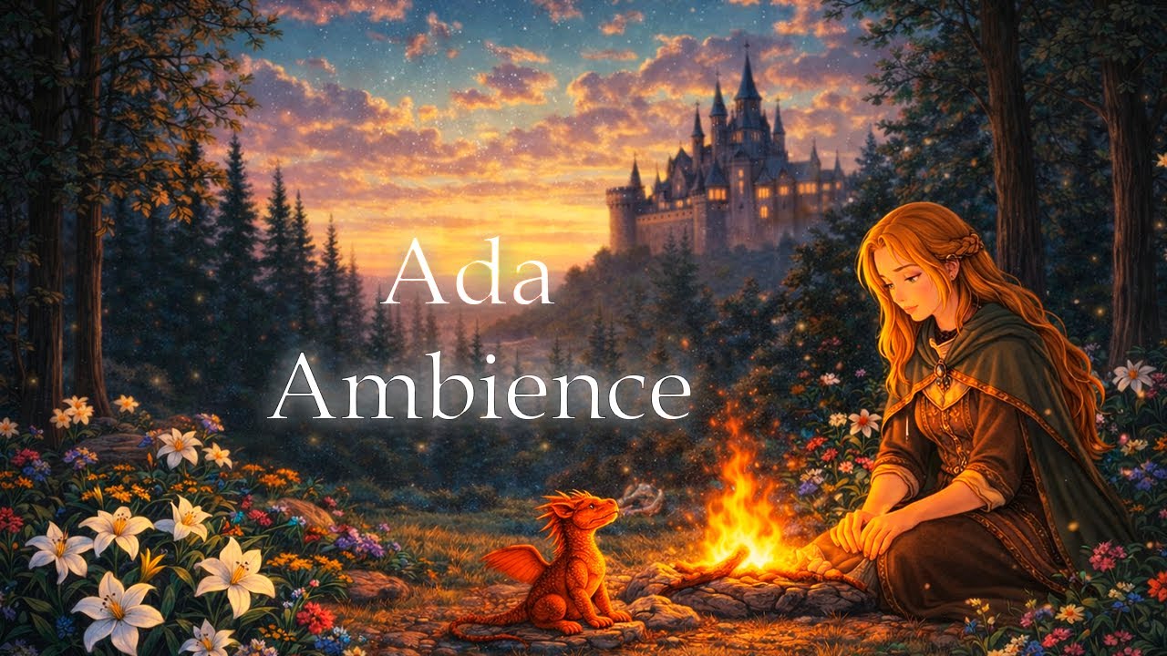 A Quiet Medieval Evening by the Campfire | Fantasy Ambience