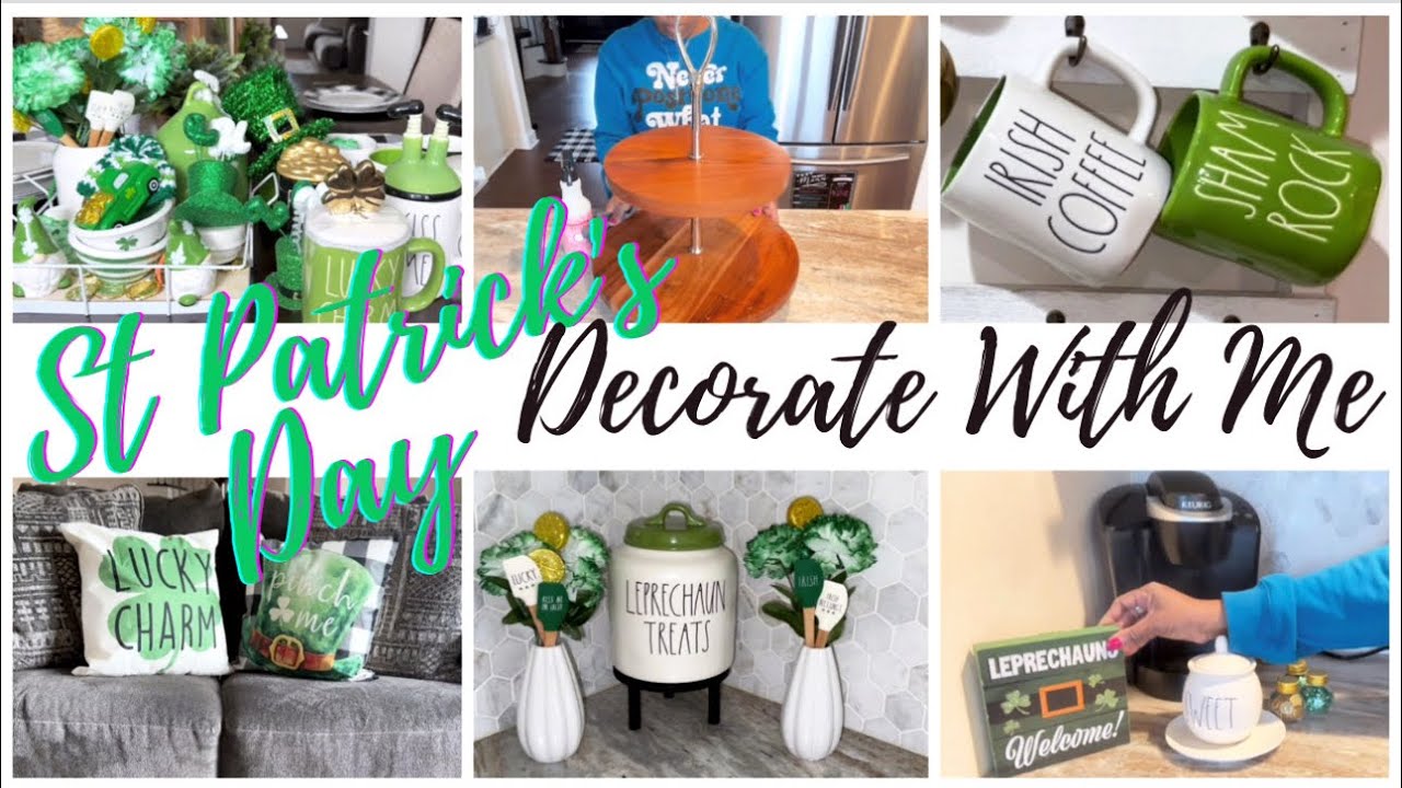 DECORATE WITH ME | ST PATRICKS DAY 2023 | TIERED TRAY | COFFEE BAR