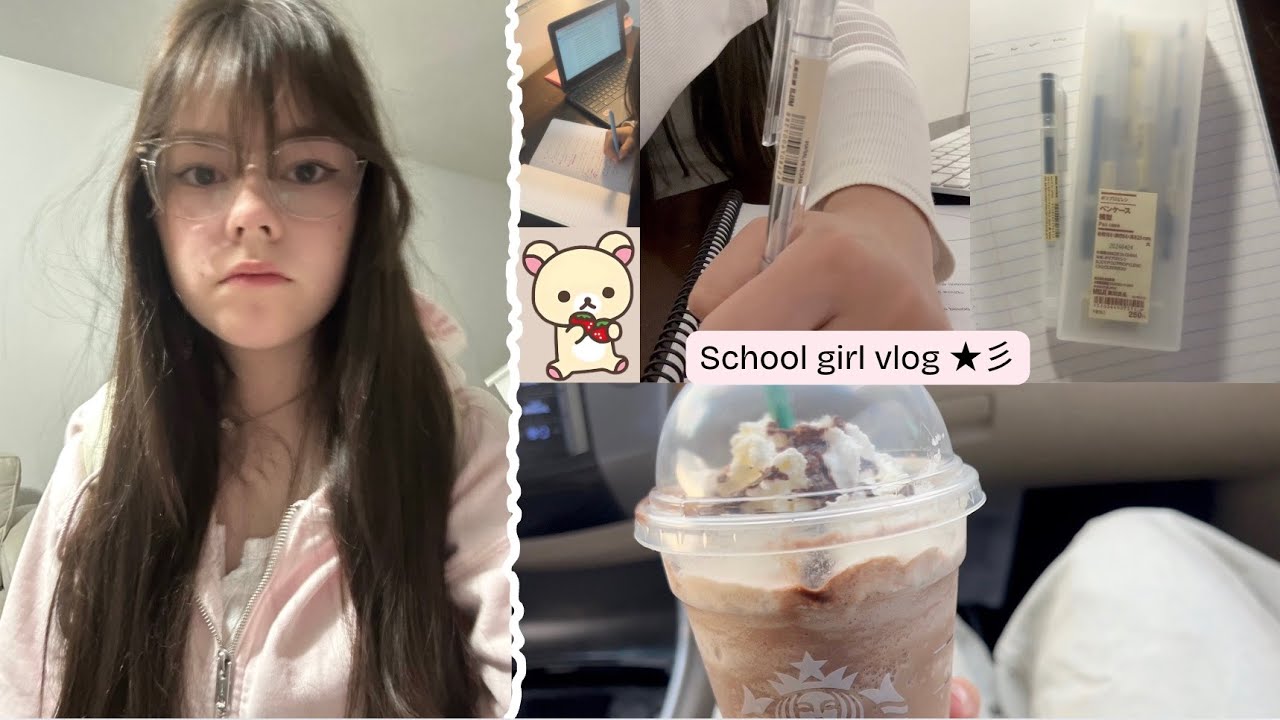 School girl vlog ★彡: getting my life back together, Pilates, homework, studying in a cafe & more