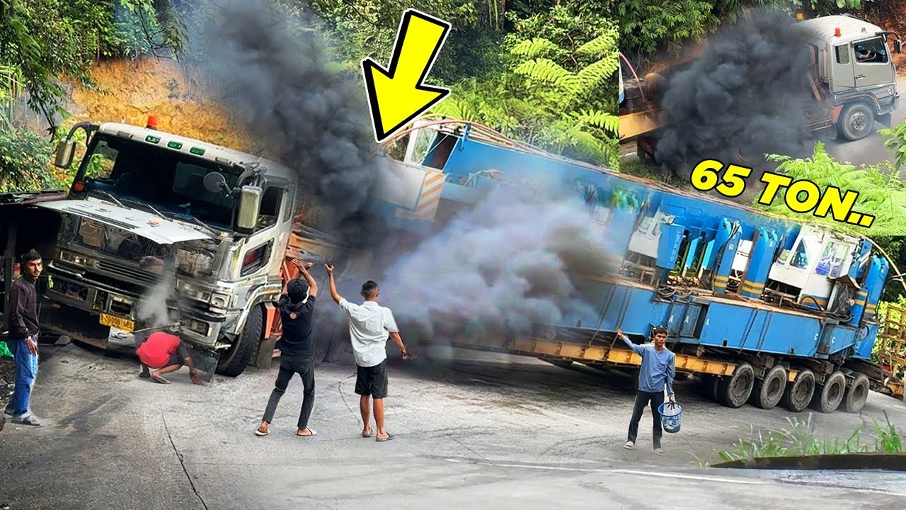 ASLI BIKIN SOPIR PENING !!! 4 Hari Tidur di Sitinjau Lauik, Truk Tua Muatan 65 Ton Belum Bisa Lolos