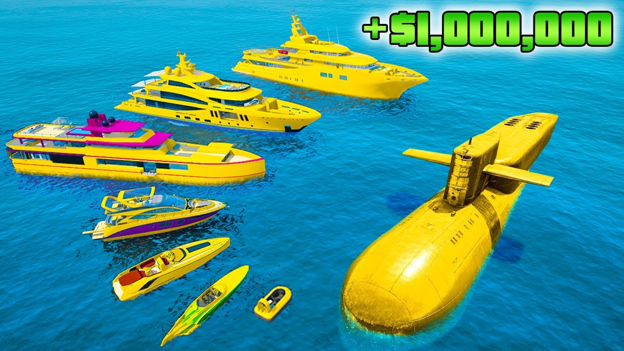 УГНАЛ РОСКОШНЫЕ ЗОЛОТЫЕ ЯХТЫ В ГТА 5 ОНЛАЙН! (GTA 5 ONLINE)