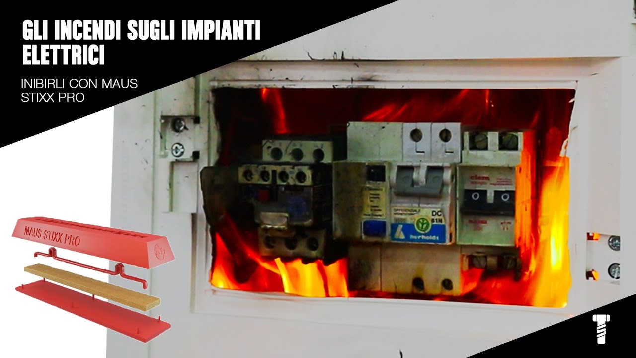Gli incendi sugli impianti elettrici - inibire le fiamme con Maus Stixx Pro