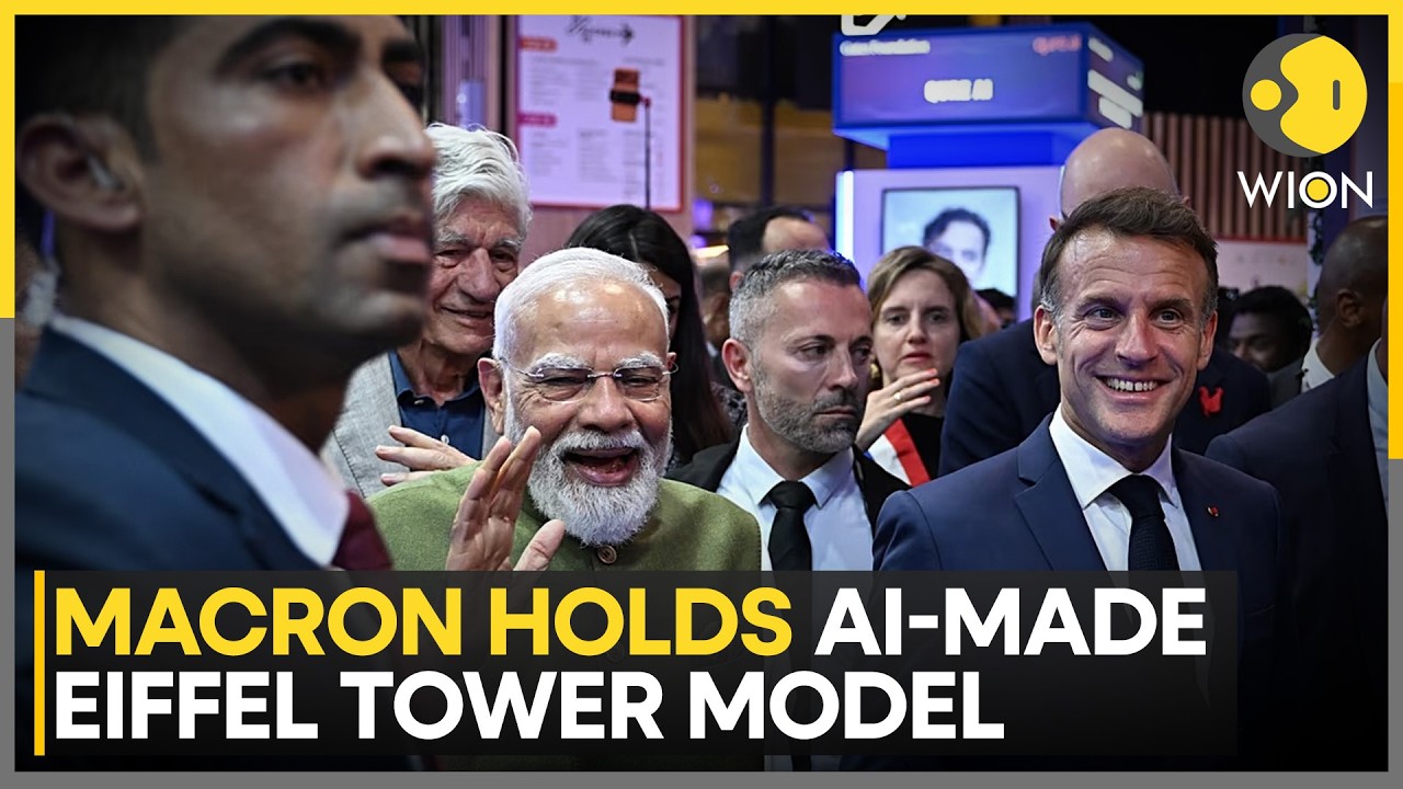 Macron Explores Future Tech At VivaTech 2026, Holds AI-Created Eiffel Tower Model | WION