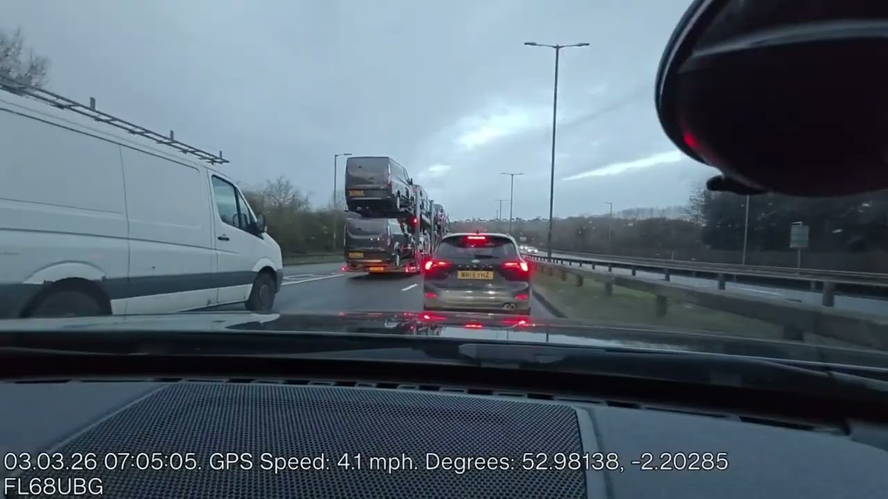 03-03-2026 Driving to Stockport via A50/M1/A50/M6/M56