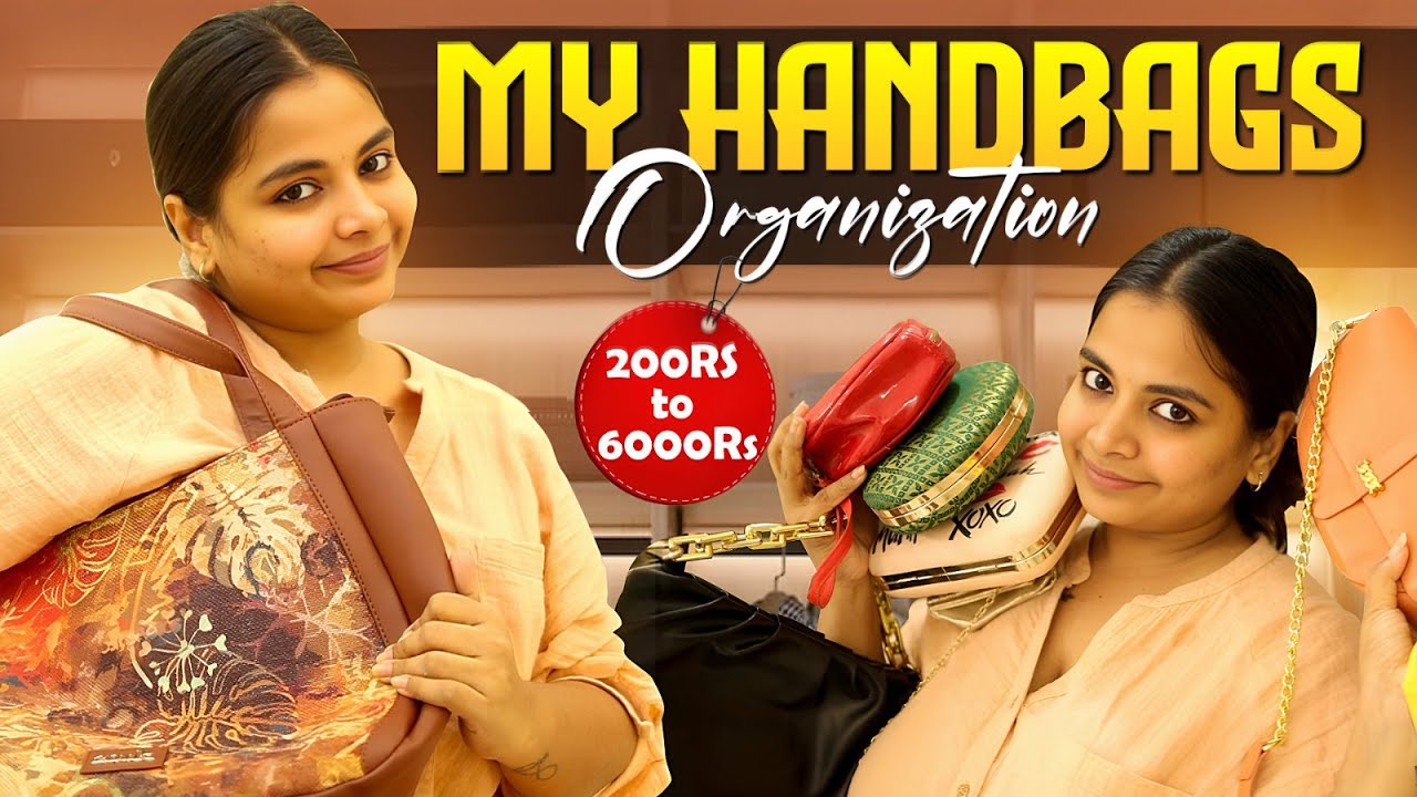 GIVEAWAY 🔥 வித விதமா Bags Organize பண்றேன்👜  | Zouk Bags Giveaway | Keerthi Shrathah