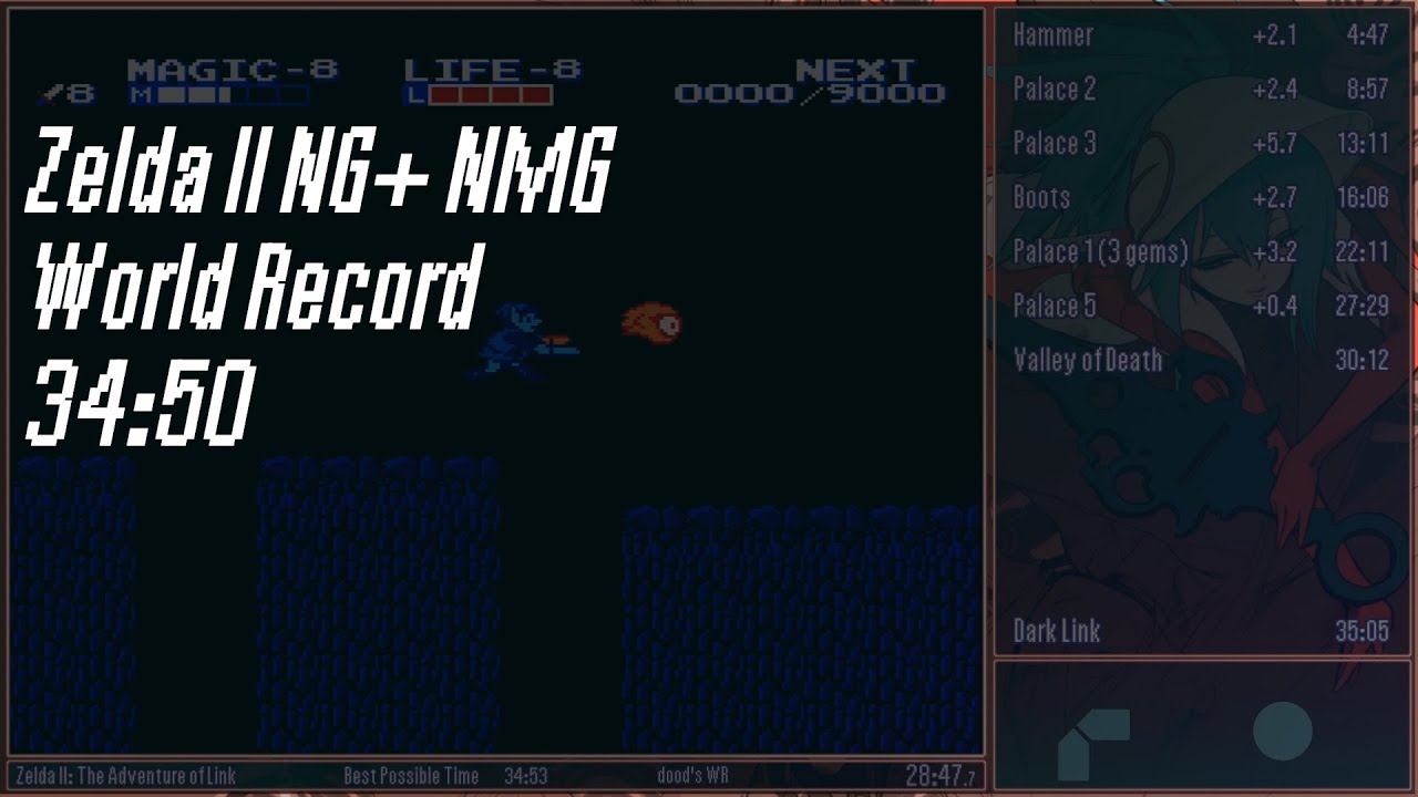 Zelda II NG+ NMG 34:50 World Record