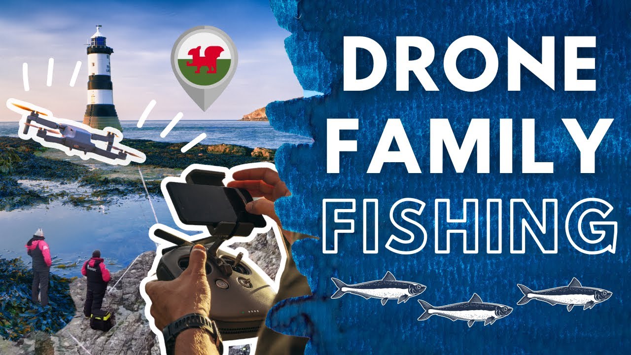 Shore Fishing in Anglesey, North Wales - Drone Fishing - Sea Fishing UK