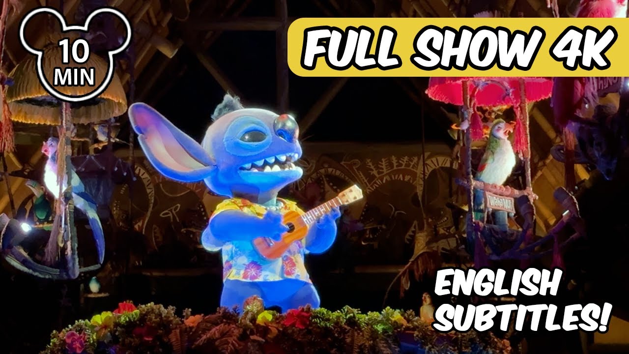 [4K] The Enchanted Tiki Room: Stitch Presents "Aloha E Komo Mai! | 魅惑のチキルーム：スティッチ・プレゼンツ“アロハ・エ・コモ・マイ