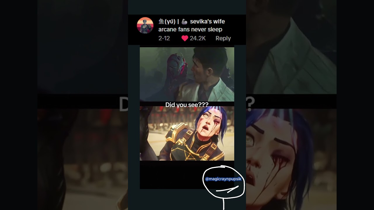 and vi is behind her... rewatch it #arcane #caitlyn #vi #jayce #arcaneleagueoflegends #arcaneseason2