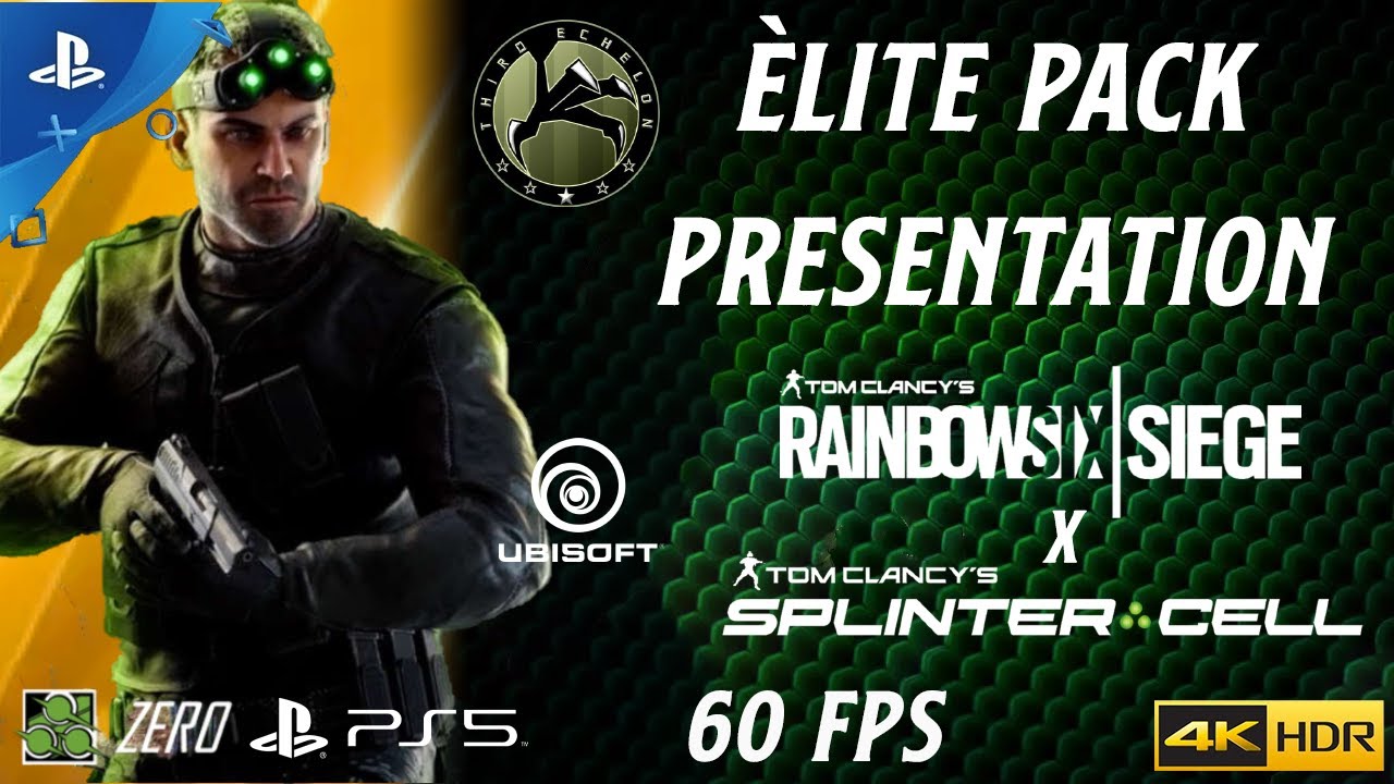 PS5: Splinter Cell X Rainbow Six Siege - Sam Fisher ZERO Third Echelon Elite  Pack ShowCase - 4K ITA