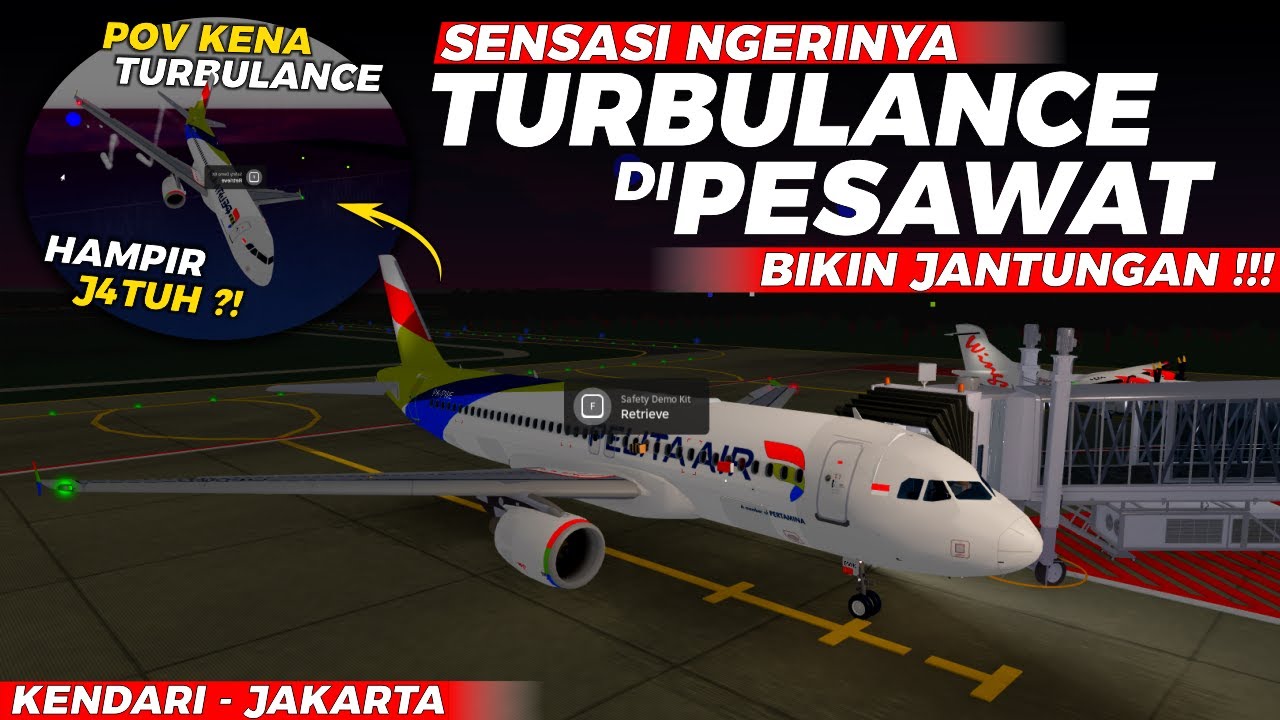 TURBULANCE PARAH‼️​ POV Kena Cuaca Buruk Dialami Pesawat Pelita Air A320 Di Roblox Pesawat Indonesia