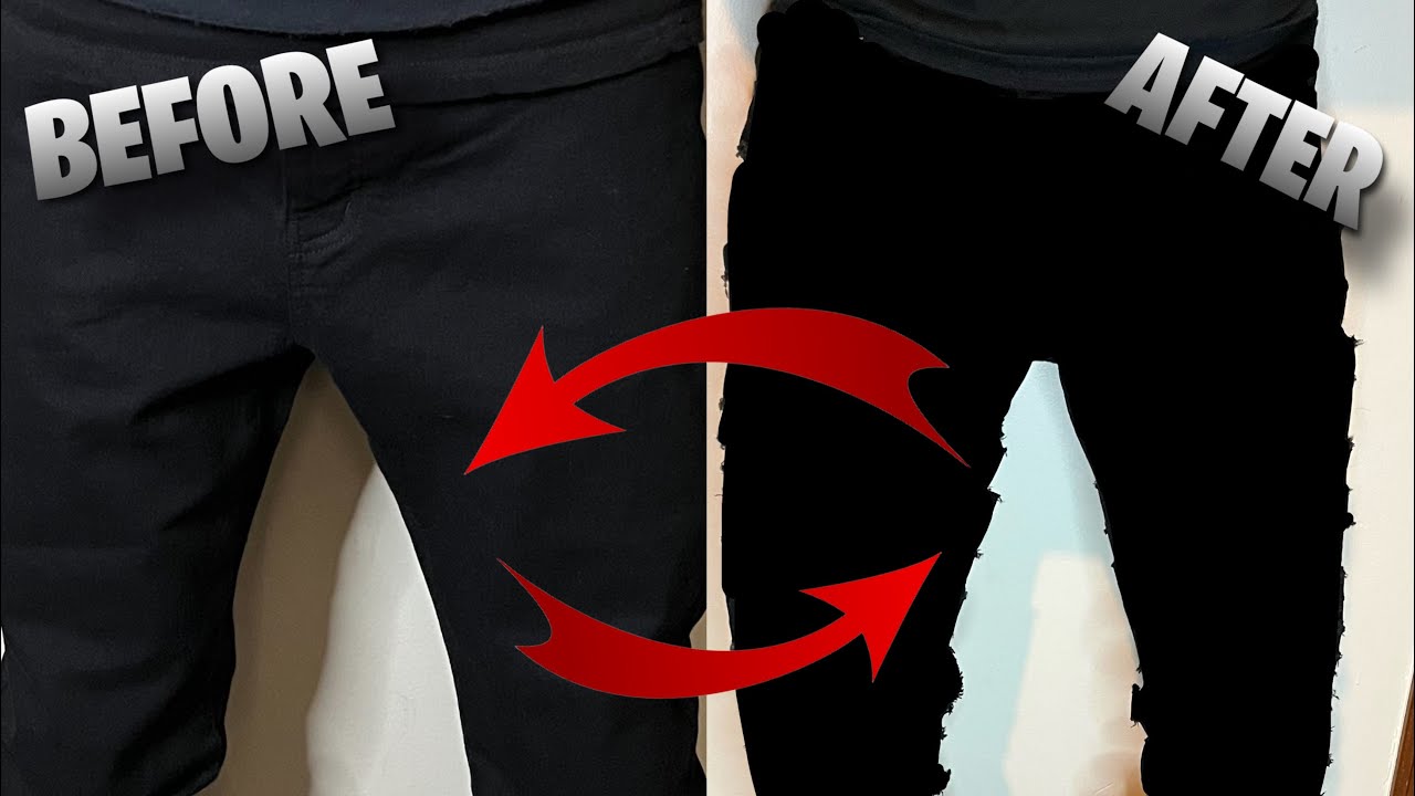 How to make Reaper Denim/Distressed jeans DIY!