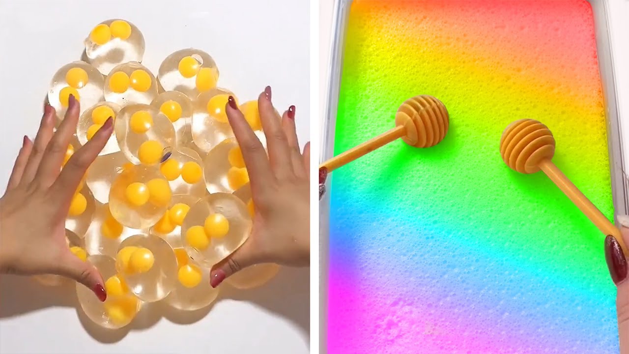 8 Hours Of Oddly Satisfying Slime ASMR - Relaxing When Stressed