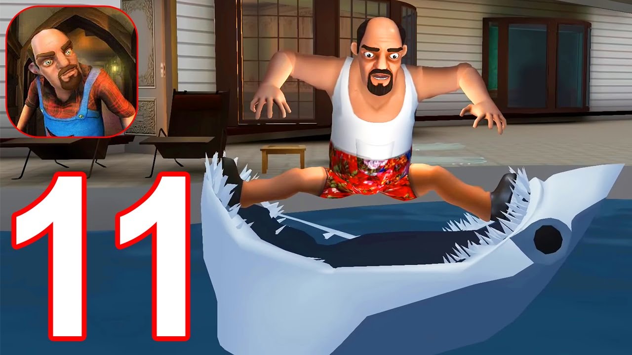 Scary Stranger 3D - Gameplay Walkthrough Part 11 A Jaw Some Prank New Level (Android, iOS) #11