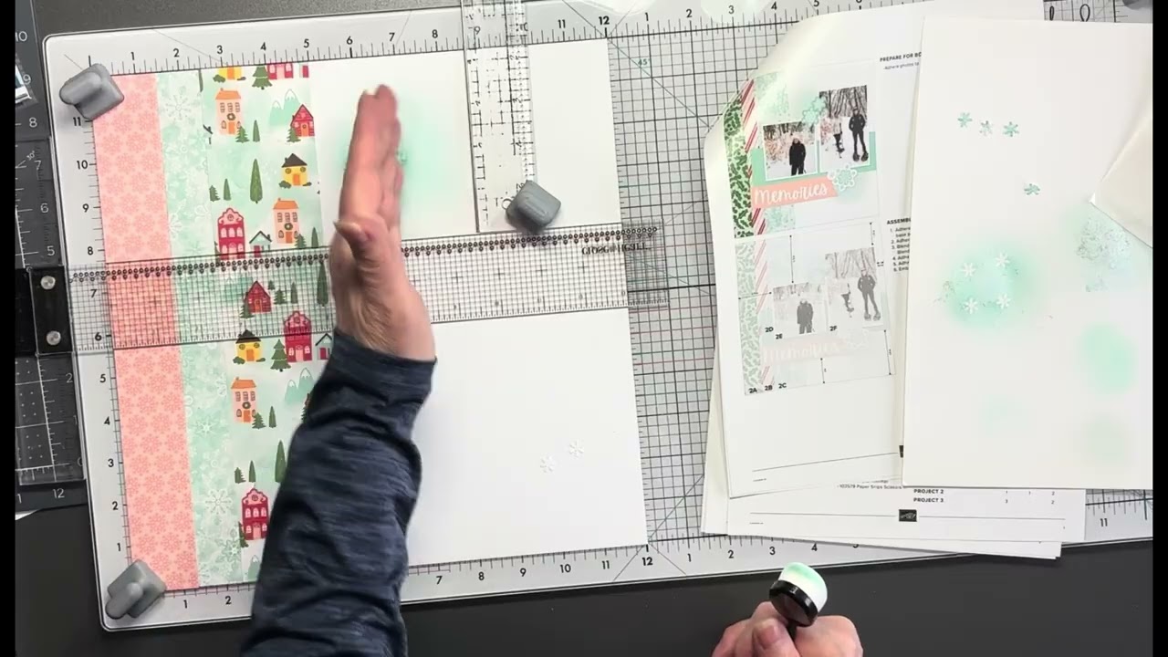 #FinishItFriday Snow Day Mixed Media Scrapbook Process Video