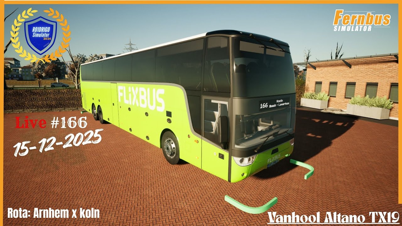 ✔️ Fernbus Simulator - PC ( 15-12-2025 ) Rota: Arnhem x Koln❄️Live #166💢