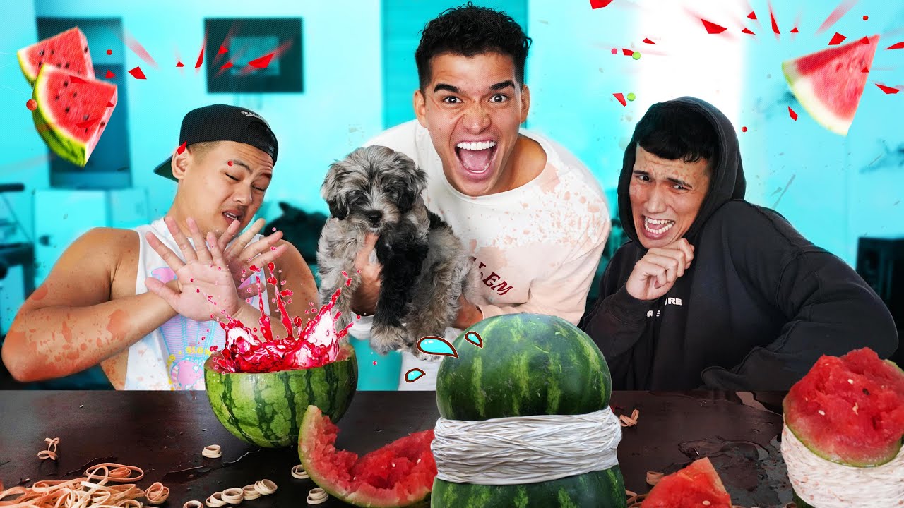 First To Explode Watermelon WINS MY PUPPY!
