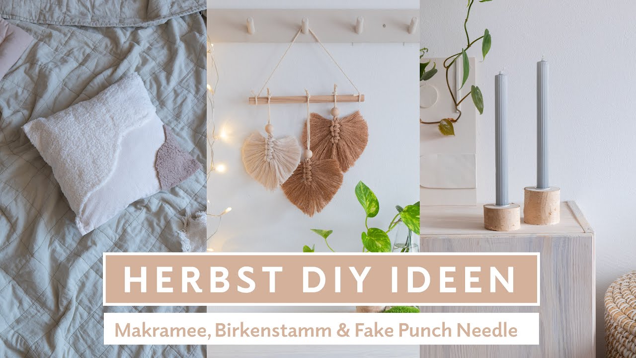 Deko DIY Ideen für den Herbst selber machen - mit Makramee Blätter Tutorial