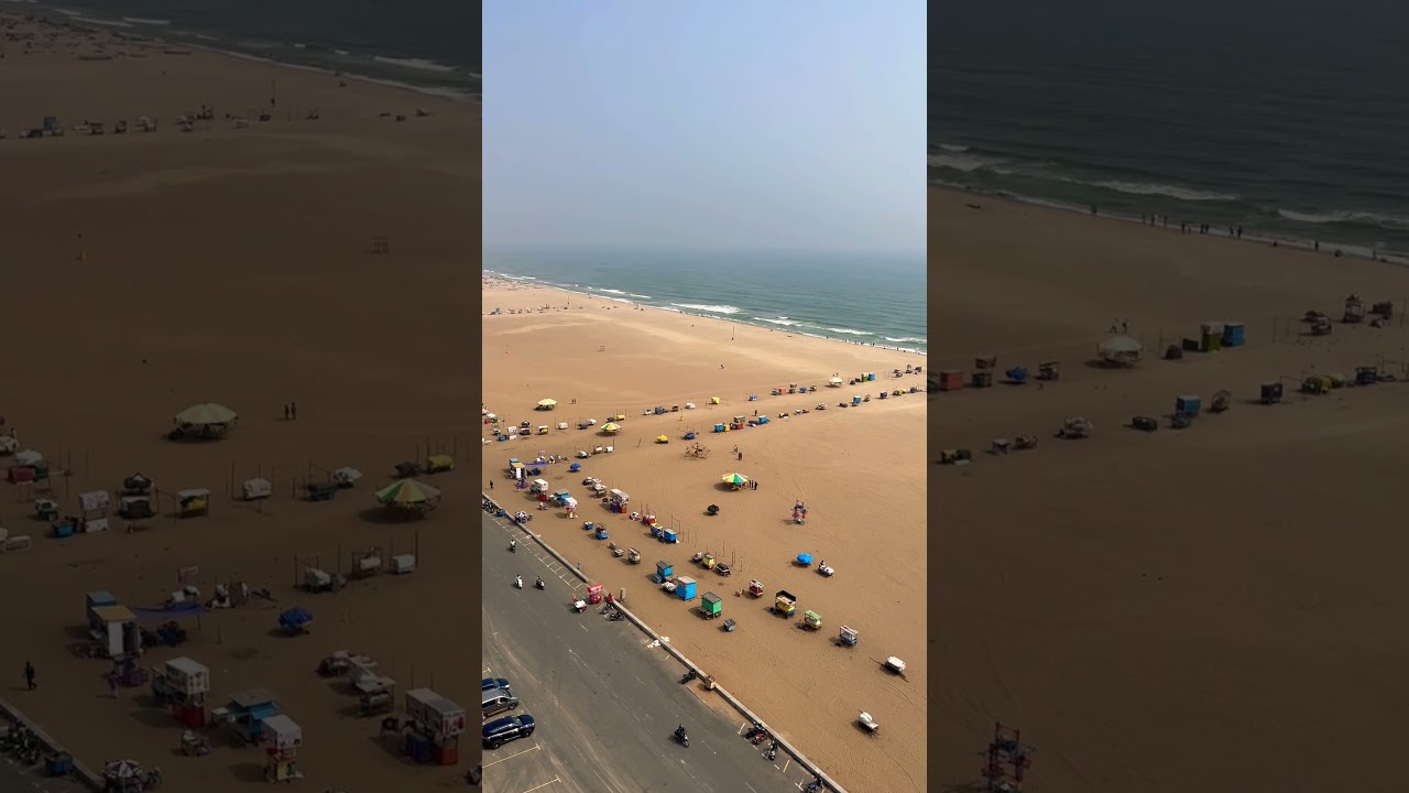 Marina beach view from lighthouse #chennai #2023