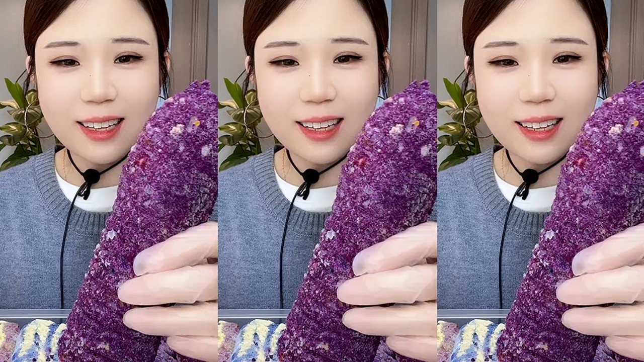 YY / ASMR ICE EATING WITH MATCHA + MILK POWDER + PASSION FRUIT #eatingice #mukbangiceeating / 洋妮儿💋冰