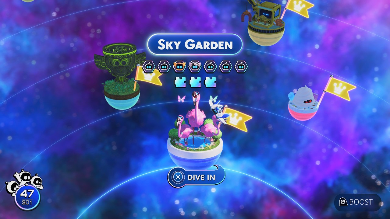 Astro Bot - Sky Garden 100% Walkthrough. All Bots & Puzzle Pieces ✅