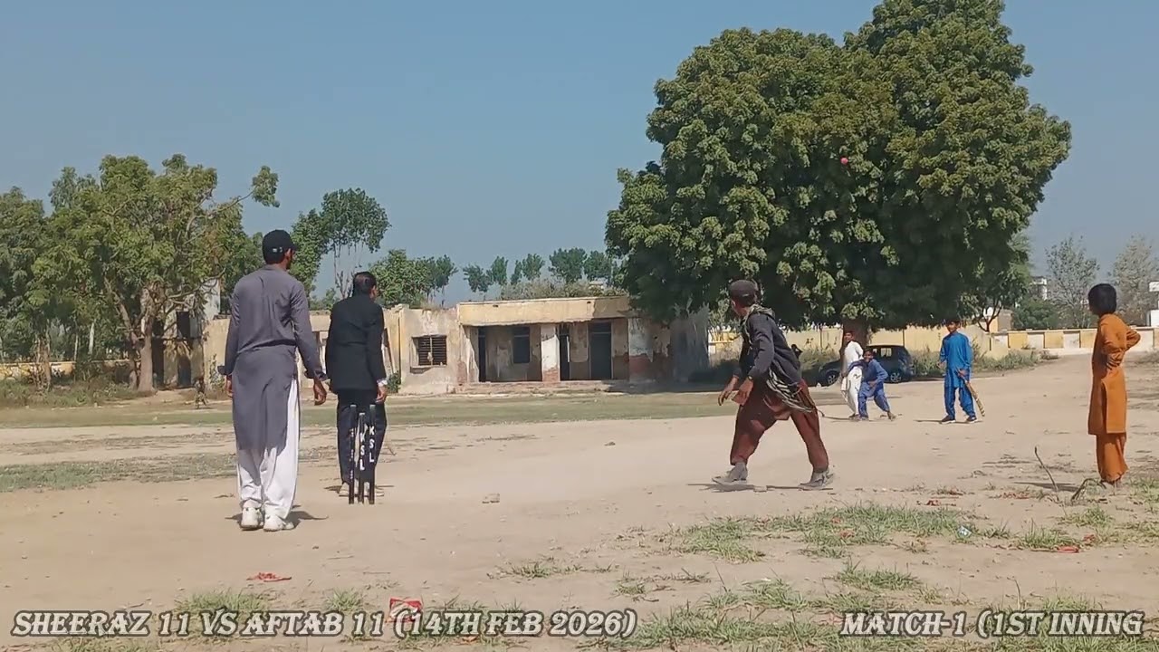 School Sports Day || Cricket Match || Sheeraz 11 Vs Aftab 11 || Match 1 || 1st Inning || 14-02-2026