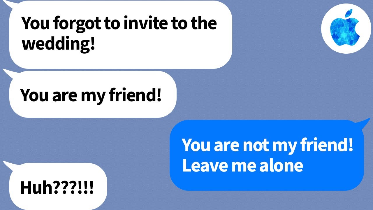 【Apple】My childhood friend contacted me on the day of the wedding, saying, 