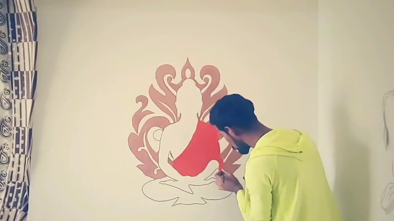 How to Make a Buddha Wall Painting || Awesome Wall Painting