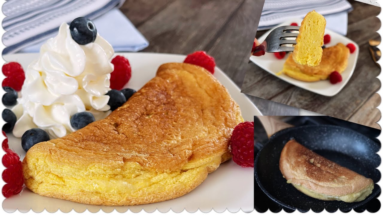 Puszysty 🥚 OMLET 🥚 z tylko 2 składników (bez mąki) - Super Fluffy Omelette!