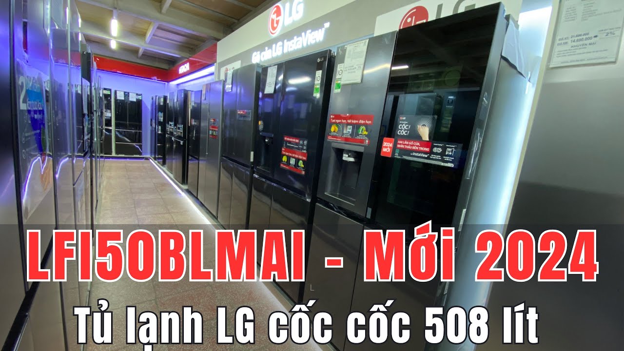 Tủ lạnh LG Cốc Cốc LFI50BLMAI 508 lít mới 2024 - Rview chi tiết | Chân Ngắn RV