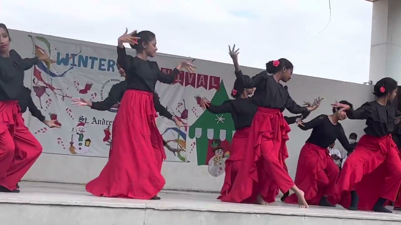 Amalya and friends perform Flamenco Dance@St Andrews School Keesara