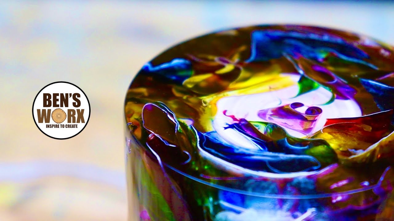 I Made a Cellophane Lamp with HOT Resin!