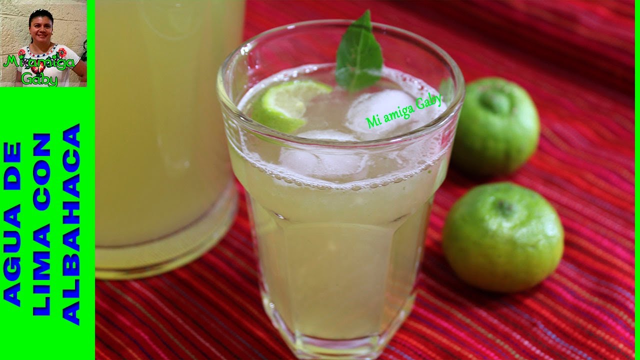 Cómo hacer una refrescante y deliciosa Agua de lima con albahaca/Mi amiga Gaby