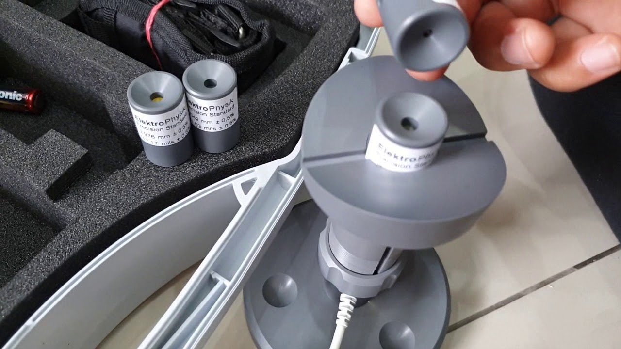 การตั้งค่าการสอบเทียบเครื่องวัดความหนาขวด Calibate Wallthickness Gauge