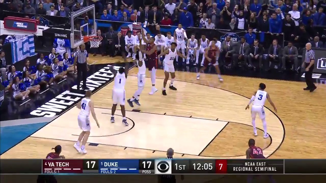 Zion Williamson Unreal Block | Duke vs Virginia tech | March Madness 2019