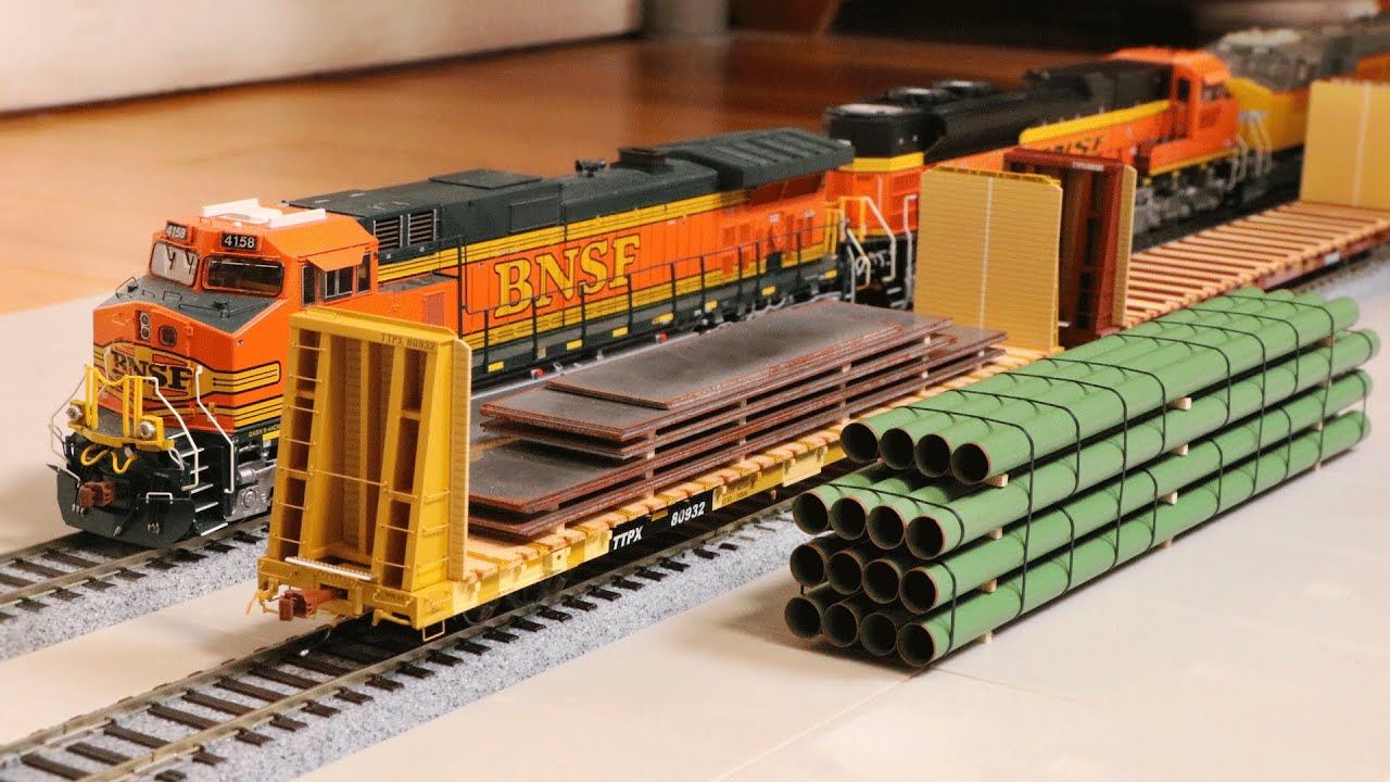 Распаковка вагона-платформы ScaleTrains HO Scale Bulkhead