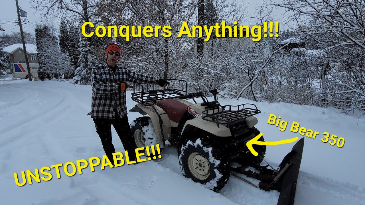 Yamaha Big Bear Conquers Winter Storm!!!