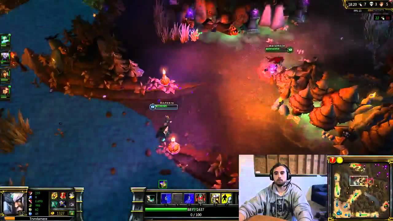 BajheeraLoL - 22-7-13 Tryn!:D - League of Legends Gameplay