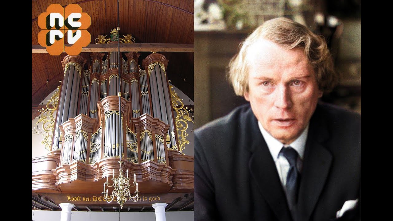 Piet van Egmond met een orgelbespeling op het orgel van de Singelkerk te Ridderkerk. (NCRV 1973)