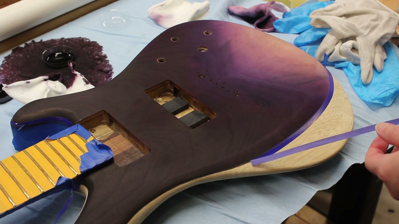How I Apply a Hand Dyed Finish to a Custom Guitar