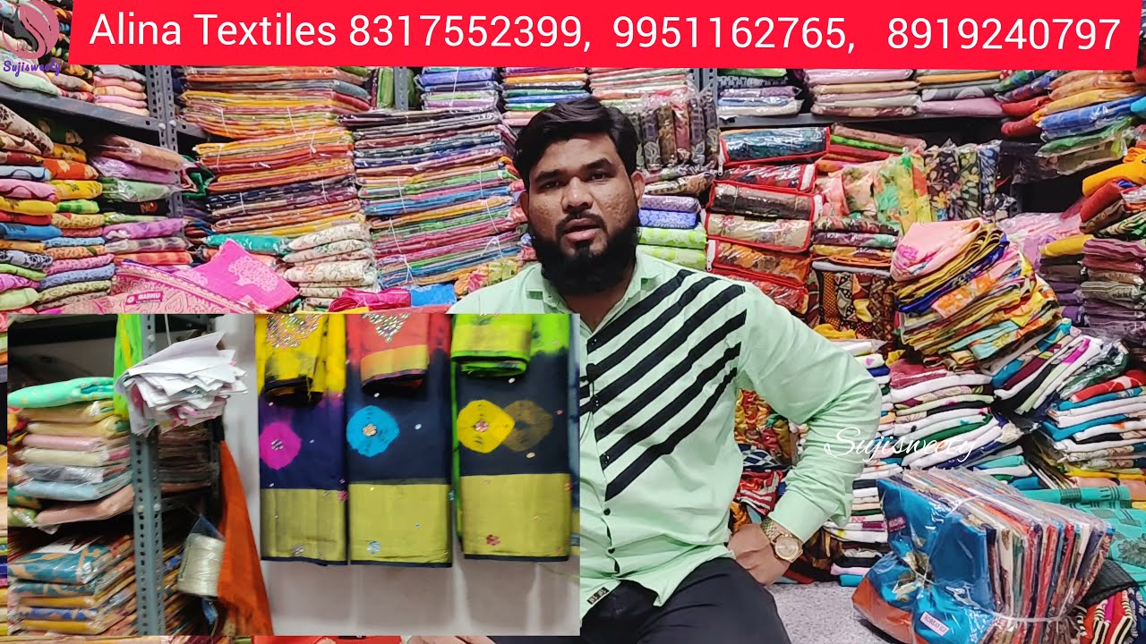 Fancy Sarees Madina Hyderabad Wholesale Sarees NO GST Daily wear Sarees