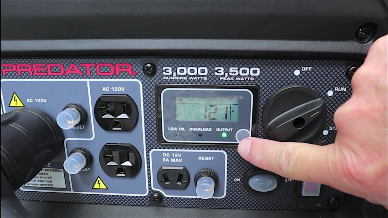 Predator 3500 Generator LCD Display WATTS on 15,000 and 13,500 BTU RV ACs