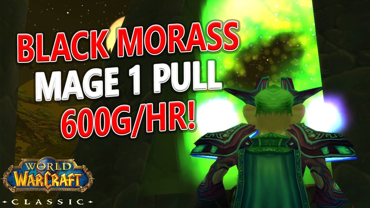 WoW Classic - Black Marass TBC 1 Pull! AOE-фарм магов! ~600 золота в час!
