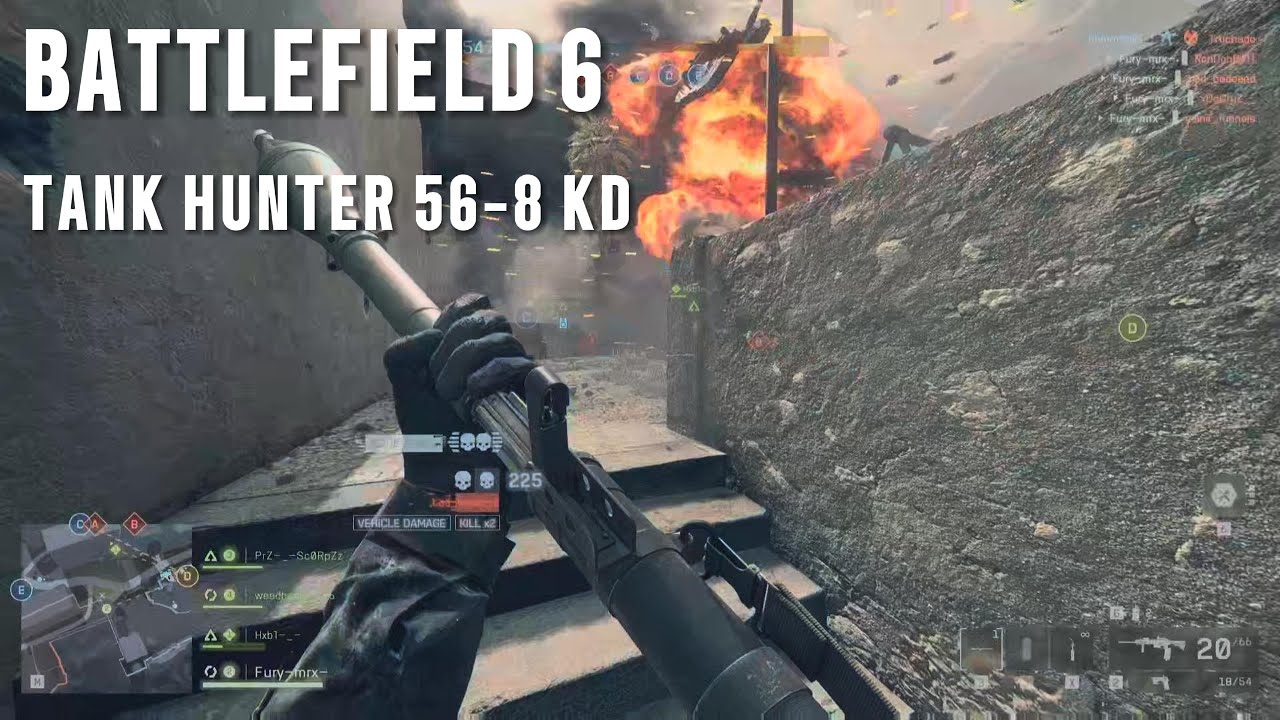 Battlefield 6 – Tank Hunter Full Match | 56–8 K/D Domination Gameplay